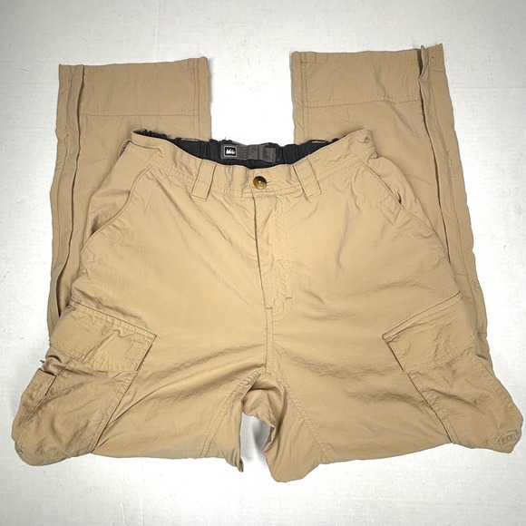 REI Sahara Convertible Cargo Hiking Pants Womens Medium‎ 27L Zip Off Tan Camping - Picture 10 of 10